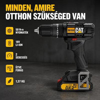 DX155 Power+ Akkumulátoros ütvefúró-csavarozó 18V 50 N.m