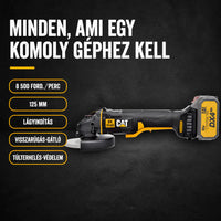 DX3140B Power+ 18V Kefe nélküli 125mm-es sarokcsiszoló