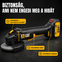 DX3140B Power+ 18V Kefe nélküli 125mm-es sarokcsiszoló