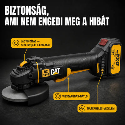 DX3140B Power+ 18V Kefe nélküli 125mm-es sarokcsiszoló