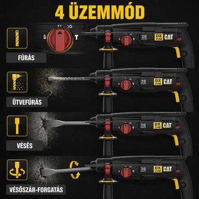 DX2140 Power+ 800W 26mm 3.0J SDS Plus Fúró-vésőkalapács