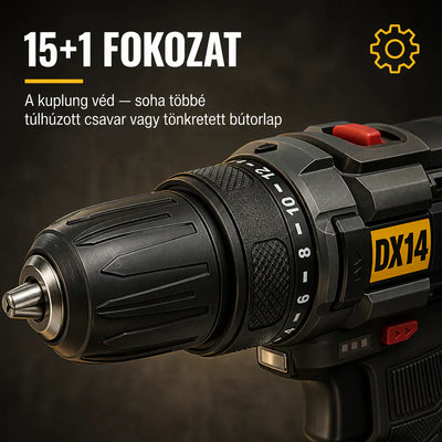 DX14 Power+ Fúrócsavarozó 12 Volt / 2.0 Ah Li-ion